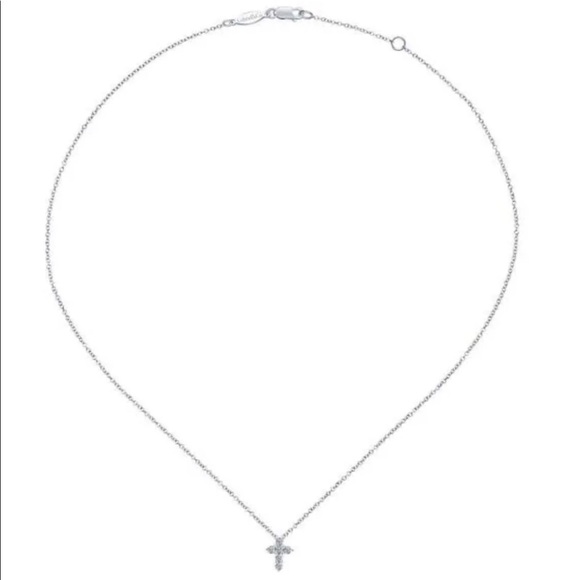 Gabriel&co Diamond Cross Necklace - Picture 2 of 5